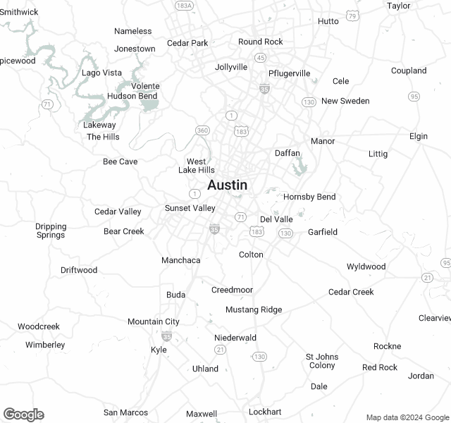 Fill Dirt Map of Austin