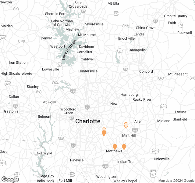 Fill Dirt Map of Charlotte