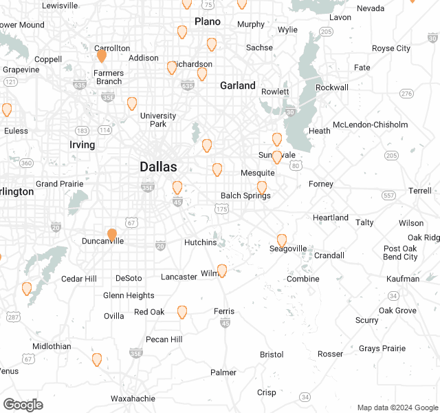 Fill Dirt Map of Dallas
