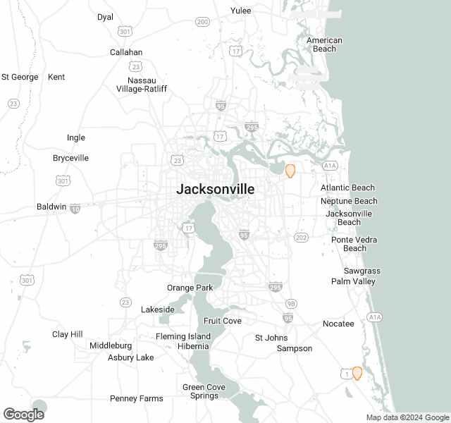 Fill Dirt Map of Jacksonville