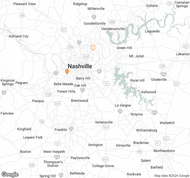Fill Dirt Map of Nashville